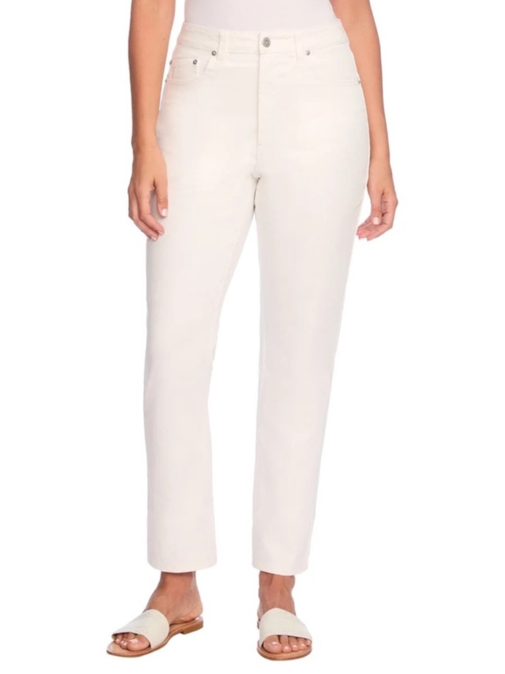 Frye White Straight Leg Jeans Crisp and Clean, size 16